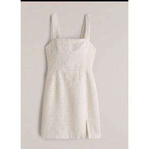 NWT Abercrombie White Tweed Slip Mini Dress